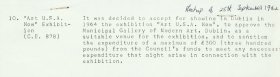 Minute number 10 relating to Art U.S.A. Now Exhibition, Arts Council meeting of 25 September 1962